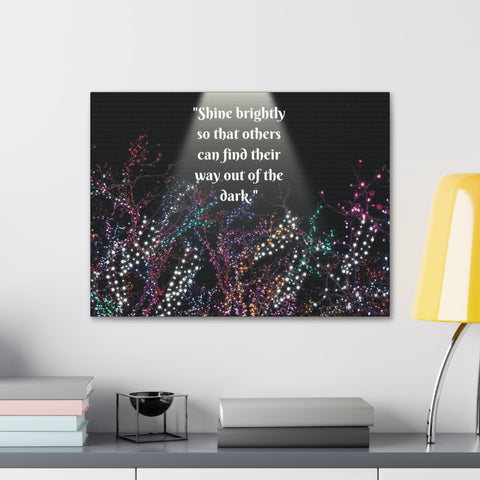 Image of Wall Art Canvas Prints Room Decor Light "Shine brightly so that others can find their way out of the dark."-FrenzyAfricanFashion.com