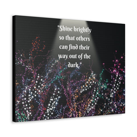 Image of Wall Art Canvas Prints Room Decor Light "Shine brightly so that others can find their way out of the dark."-FrenzyAfricanFashion.com