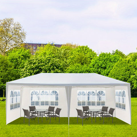 Image of 10'X20' Outdoor Party Tent with 4 Removable Sidewalls, Waterproof Canopy Patio Wedding Gazebo, White-FrenzyAfricanFashion.com