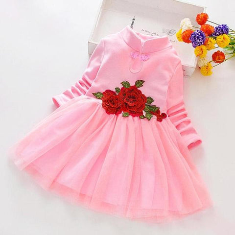 Image of Flower Baby Dress Girls Party Lace Tutu Toddler Girl Clothes-FrenzyAfricanFashion.com