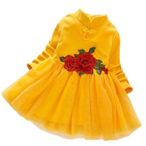 Image of Flower Baby Dress Girls Party Lace Tutu Toddler Girl Clothes-FrenzyAfricanFashion.com