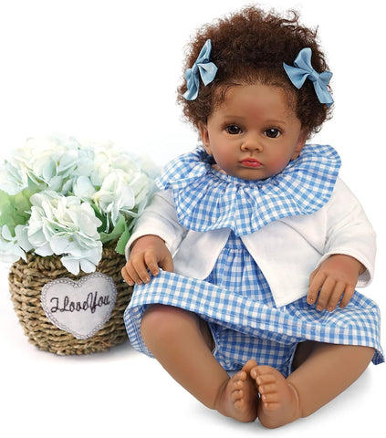 Image of Reborn Flesh tone Black Baby Doll - Shania-FrenzyAfricanFashion.com