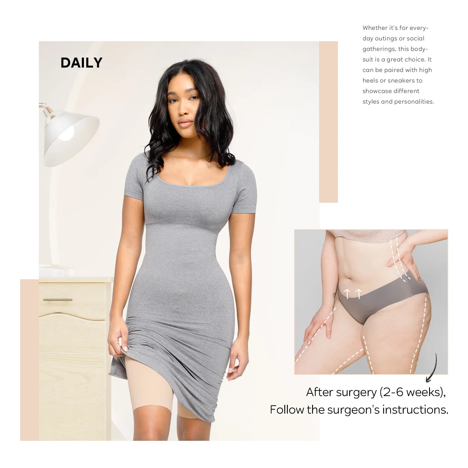 Women Postoperative U-shaped Chest Support 3-breasted Tummy Control Sculpting Full Slim Body Shaper-FrenzyAfricanFashion.com