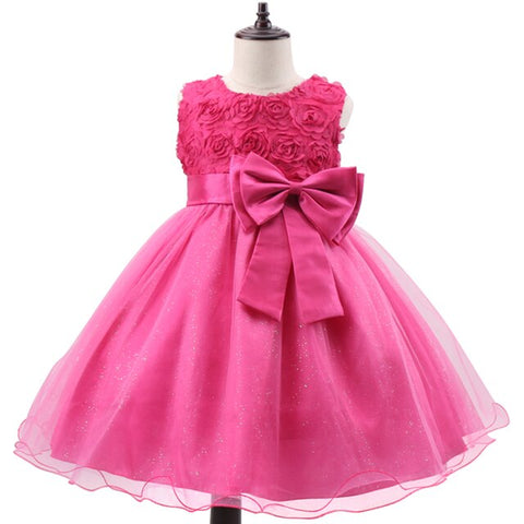 Image of Girl Flower Princess Dress Children Summer Tutu Wedding Birthday Party Dresses For 5 8 10 Years Girls Kids Gown Costume Clothing-FrenzyAfricanFashion.com