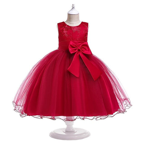 Image of Girl Flower Princess Dress Children Summer Tutu Wedding Birthday Party Dresses For 5 8 10 Years Girls Kids Gown Costume Clothing-FrenzyAfricanFashion.com