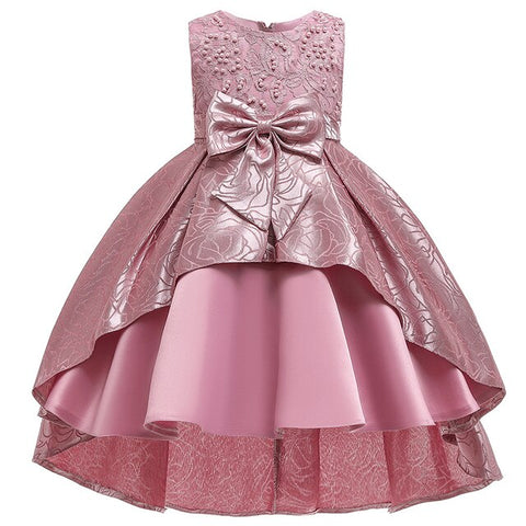 Image of Girl clothes trail wedding dress for Girls Dresses Princess birthday party bow tutu costume-FrenzyAfricanFashion.com