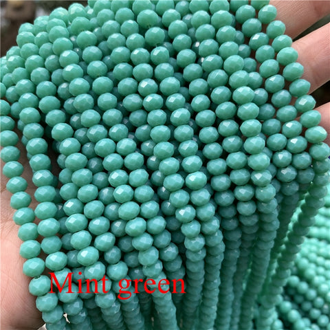 Image of Wholesale 4x6mm/50pcs Crystal Rondel Faceted Crystal Glass Beads Loose Spacer Round Beads for Jewelry Making Jewelry Diy-FrenzyAfricanFashion.com