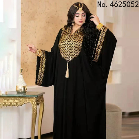 Image of dress Dubai Luxury Evening Dresses Women Abaya Dubai Turkey Islam Kaftan Muslim African Hooded Dress Robe Djellaba Femme-FrenzyAfricanFashion.com