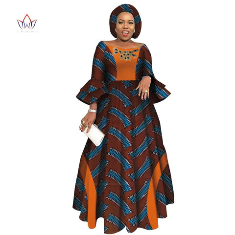 Image of Long Sleeve Dresses Women Party Wedding Dashiki African Women Dresses-FrenzyAfricanFashion.com