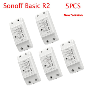 Sonoff Basic R2 Smart Home Wifi Switch Wireless Remote Control Light Timer Switch DIY Modules via Ewelink APP Work with Alexa-FrenzyAfricanFashion.com