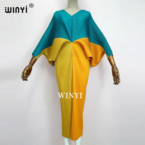 Image of batwing pleated dress-FrenzyAfricanFashion.com