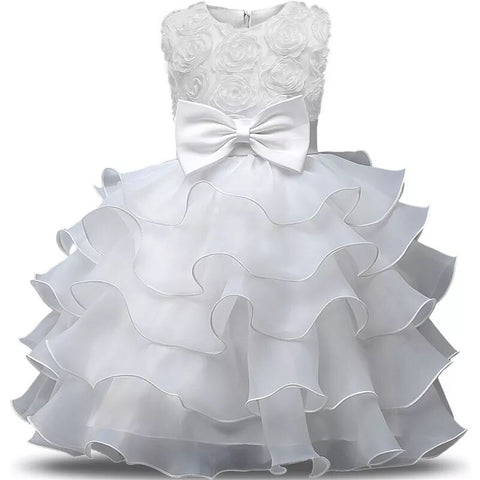 Image of Flower Girl Dress Girl 3–8 Years Birthday Outfits Children's First Communion Dresses-FrenzyAfricanFashion.com