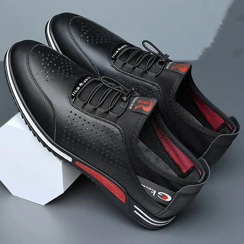 Image of Men's Leather Shoes Breathable Sports-FrenzyAfricanFashion.com