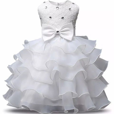 Image of Flower Girl Dress Girl 3–8 Years Birthday Outfits Children's First Communion Dresses-FrenzyAfricanFashion.com