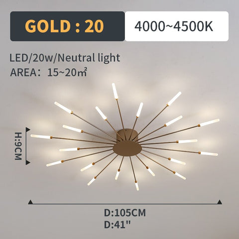 Image of Hot sale fireworks led Chandelier For Living Room Bedroom Home chandelier Modern Led Ceiling Chandelier Lamp Lighting chandelier-FrenzyAfricanFashion.com