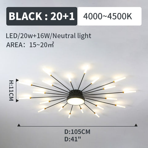 Image of Hot sale fireworks led Chandelier For Living Room Bedroom Home chandelier Modern Led Ceiling Chandelier Lamp Lighting chandelier-FrenzyAfricanFashion.com