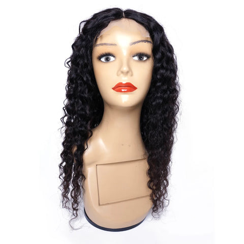 Image of Lace T Type Middle Part Wavy Wigs Remy Indian Hair Bouncy No Shedding-FrenzyAfricanFashion.com