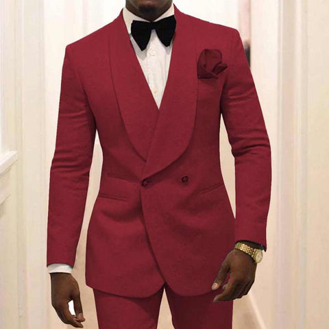 Image of Male Suits Jacket And Pants Chic Groomsmen Tuxedo Jacquard Royal Man Wedding Suit Tailored Expressions Gorgeous Evening Dress-FrenzyAfricanFashion.com