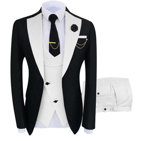 Image of Slim Fit Blazers Wedding( Jacket + Vest + Pants )-FrenzyAfricanFashion.com