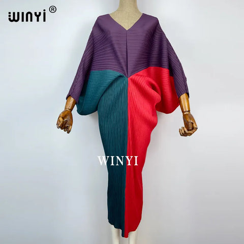 Image of batwing pleated dress-FrenzyAfricanFashion.com