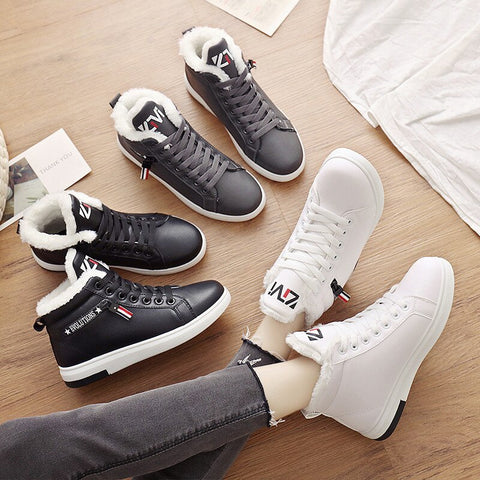 Image of Winter Boots Women Ankle Plush Shoes Sneakers-FrenzyAfricanFashion.com