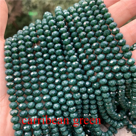 Image of Wholesale 4x6mm/50pcs Crystal Rondel Faceted Crystal Glass Beads Loose Spacer Round Beads for Jewelry Making Jewelry Diy-FrenzyAfricanFashion.com