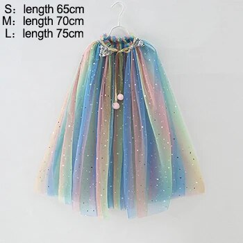 Image of Fashion Glitter Multicolor Sequins Shawl Shiny Girls Cloak-FrenzyAfricanFashion.com