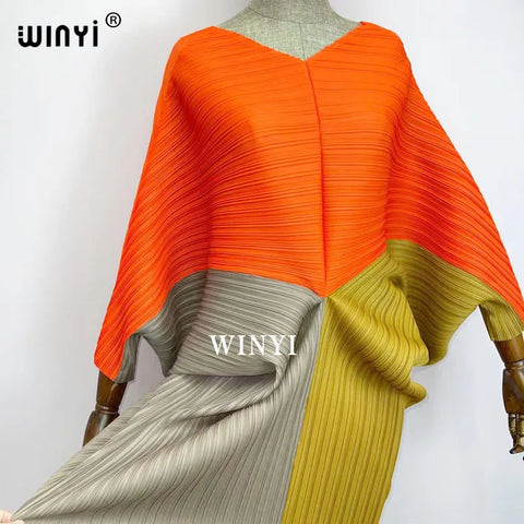 Image of batwing pleated dress-FrenzyAfricanFashion.com