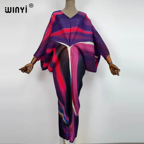 Image of batwing pleated dress-FrenzyAfricanFashion.com