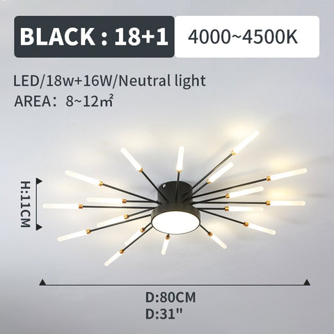 Image of Hot sale fireworks led Chandelier For Living Room Bedroom Home chandelier Modern Led Ceiling Chandelier Lamp Lighting chandelier-FrenzyAfricanFashion.com