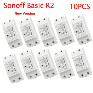 Sonoff Basic R2 Smart Home Wifi Switch Wireless Remote Control Light Timer Switch DIY Modules via Ewelink APP Work with Alexa-FrenzyAfricanFashion.com