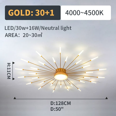 Image of Hot sale fireworks led Chandelier For Living Room Bedroom Home chandelier Modern Led Ceiling Chandelier Lamp Lighting chandelier-FrenzyAfricanFashion.com