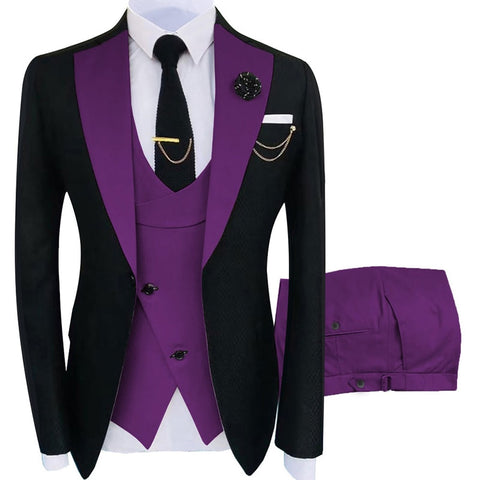 Image of Slim Fit Blazers Wedding( Jacket + Vest + Pants )-FrenzyAfricanFashion.com