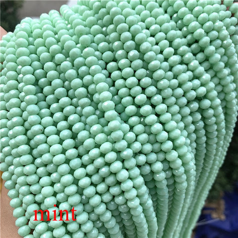 Image of Wholesale 4x6mm/50pcs Crystal Rondel Faceted Crystal Glass Beads Loose Spacer Round Beads for Jewelry Making Jewelry Diy-FrenzyAfricanFashion.com