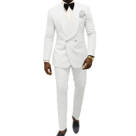 Image of Male Suits Jacket And Pants Chic Groomsmen Tuxedo Jacquard Royal Man Wedding Suit Tailored Expressions Gorgeous Evening Dress-FrenzyAfricanFashion.com