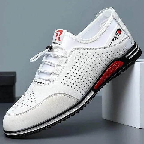 Image of Men's Leather Shoes Breathable Sports-FrenzyAfricanFashion.com