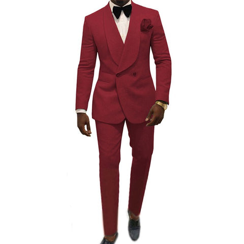 Image of Male Suits Jacket And Pants Chic Groomsmen Tuxedo Jacquard Royal Man Wedding Suit Tailored Expressions Gorgeous Evening Dress-FrenzyAfricanFashion.com