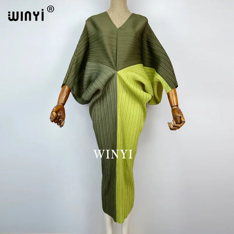 Image of batwing pleated dress-FrenzyAfricanFashion.com