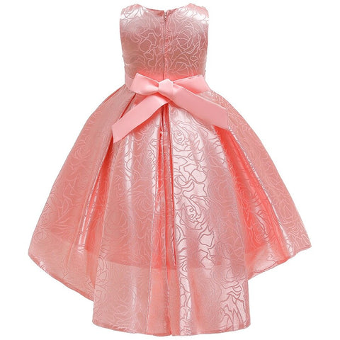 Image of Girl clothes trail wedding dress for Girls Dresses Princess birthday party bow tutu costume-FrenzyAfricanFashion.com