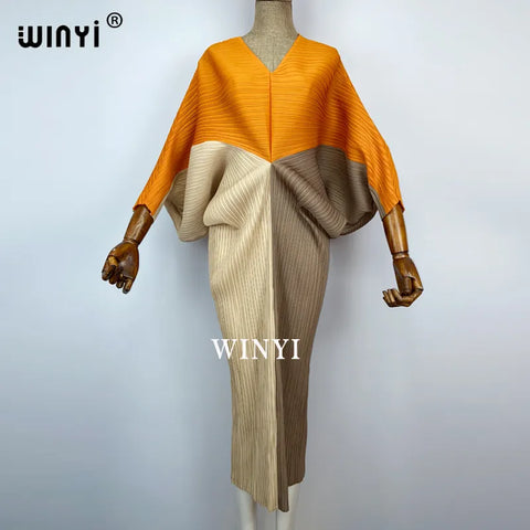 Image of batwing pleated dress-FrenzyAfricanFashion.com