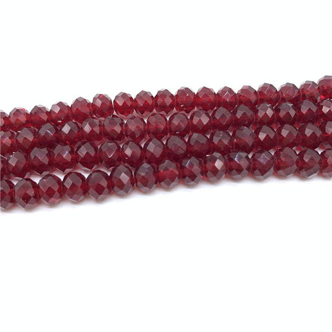 Image of Wholesale 4x6mm/50pcs Crystal Rondel Faceted Crystal Glass Beads Loose Spacer Round Beads for Jewelry Making Jewelry Diy-FrenzyAfricanFashion.com