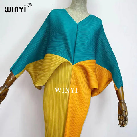 Image of batwing pleated dress-FrenzyAfricanFashion.com