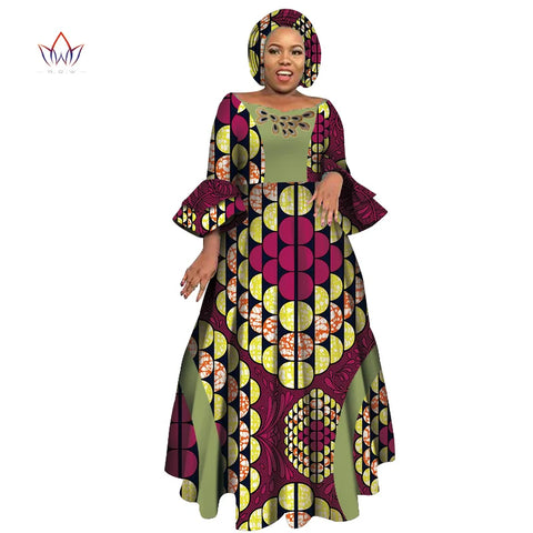 Image of Long Sleeve Dresses Women Party Wedding Dashiki African Women Dresses-FrenzyAfricanFashion.com