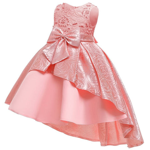 Image of Girl clothes trail wedding dress for Girls Dresses Princess birthday party bow tutu costume-FrenzyAfricanFashion.com