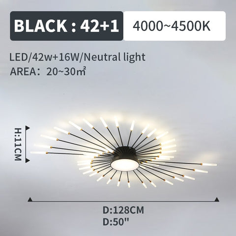 Image of Hot sale fireworks led Chandelier For Living Room Bedroom Home chandelier Modern Led Ceiling Chandelier Lamp Lighting chandelier-FrenzyAfricanFashion.com