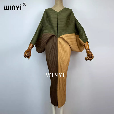 Image of batwing pleated dress-FrenzyAfricanFashion.com