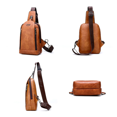 Image of JEEP BULUO Brand Travel Hiking Messenger Shoulder Bags Men&#39;s Large Capacity Sling Crossbody Bag Solid Men Leather Bag-FrenzyAfricanFashion.com