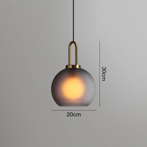 Image of Postmodern ins Pendant Lights Luxury Restaurant Lamps Nordic Bar Bedroom Bedside Glass Ball Single Hanging Lamp-FrenzyAfricanFashion.com