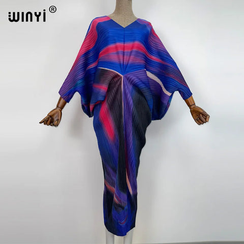 Image of batwing pleated dress-FrenzyAfricanFashion.com