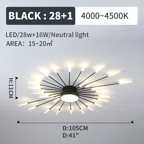 Image of Hot sale fireworks led Chandelier For Living Room Bedroom Home chandelier Modern Led Ceiling Chandelier Lamp Lighting chandelier-FrenzyAfricanFashion.com